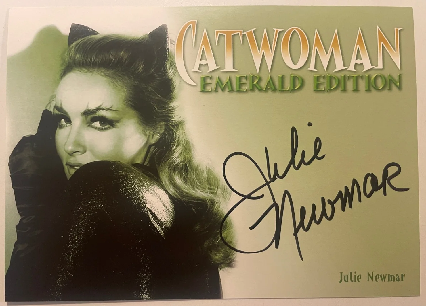 Adam West, Julie Newmar — RARE SIGNED Postcard Lot Batman Tweeterhead Maquette Adam West Julie Newmar SDCC, image 5