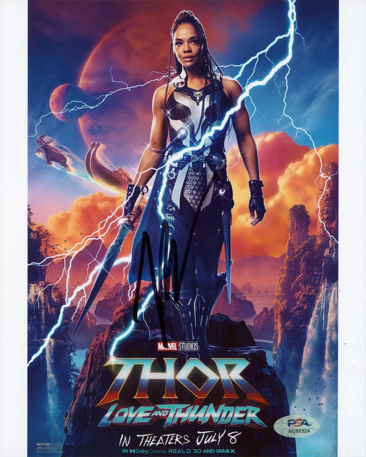Tessa Thompson — Tessa Thompson Thor Love And Thunder Authentic Signed 8x10 Photo PSA/DNA AQ51524