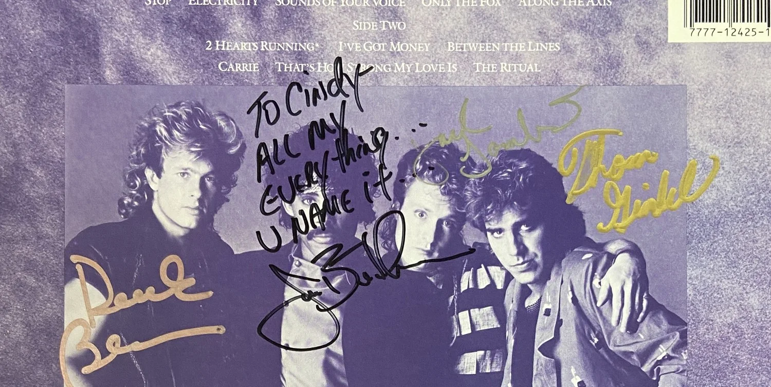 JON BUTCHER Along The Axis Autographed Signed 1985 LP By Full Band All 4, изображение 2