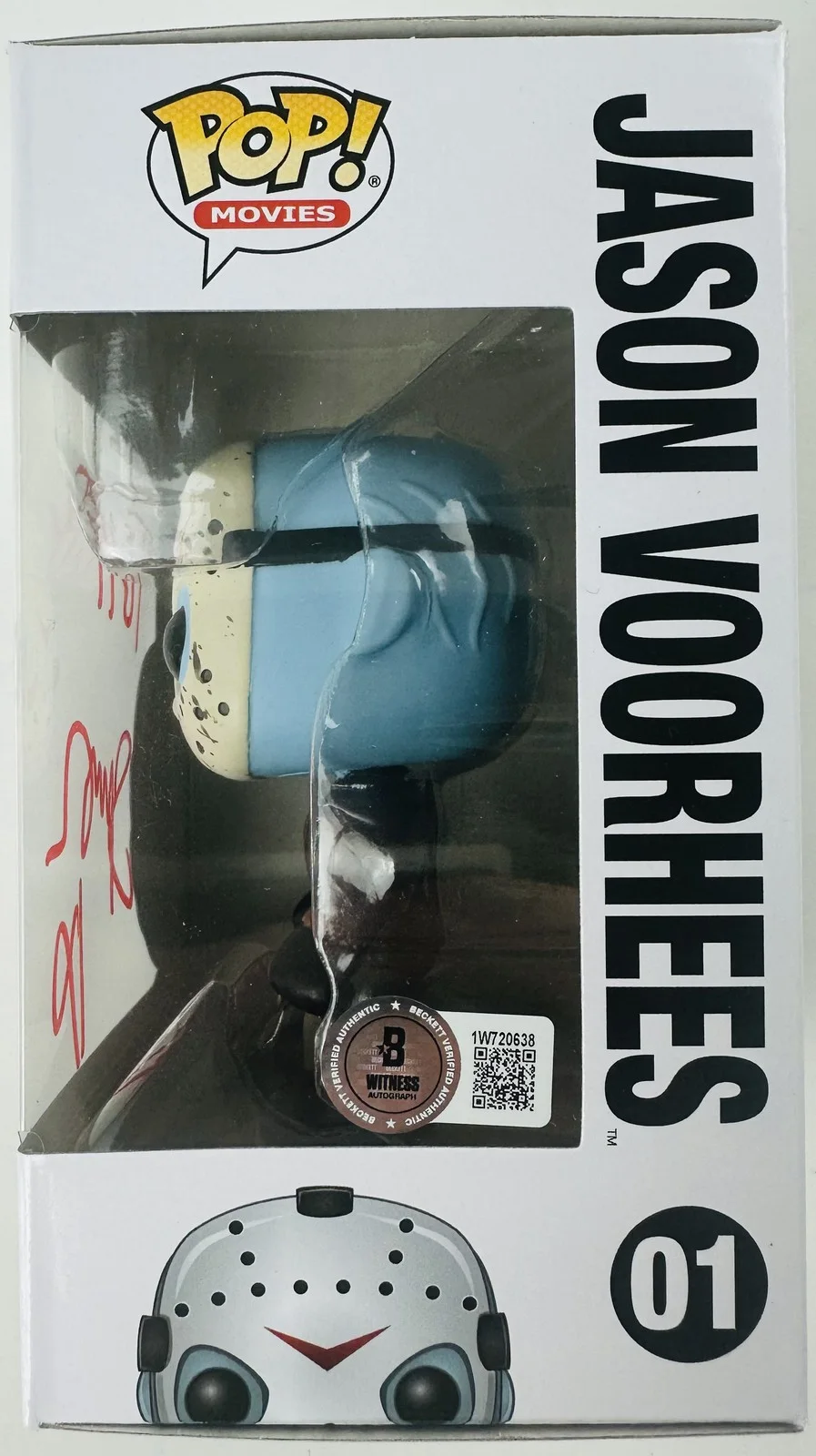 Spencer Charnas — Spencer Charnas signed Jason Voorhees Funko autograph Thank God its Friday BAS 8, image 2