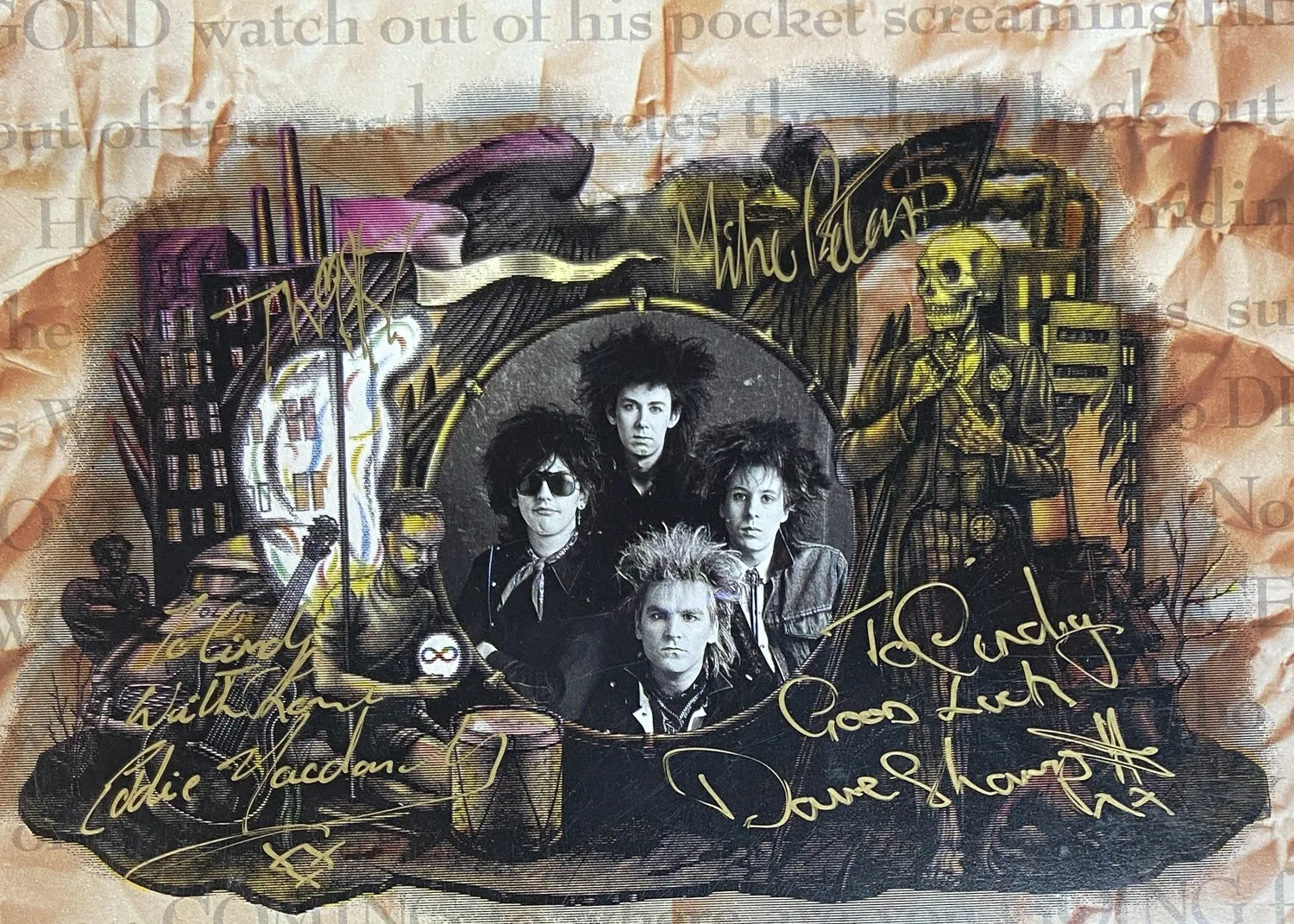 THE ALARM Declaration Autographed Signed 1984 LP By All 4 MIKE EDDIE DAVE TWIST, изображение 2