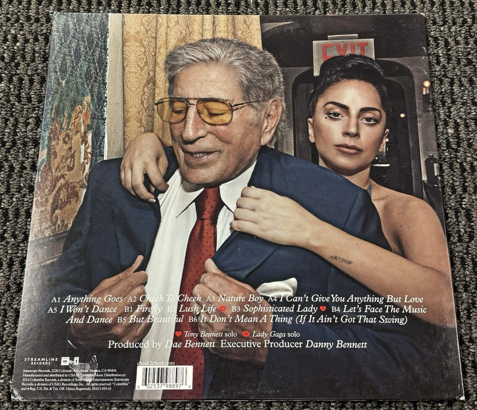 Tony Bennett Signed Autograph Cheek To Cheek Album Vinyl PSA/DNA Authenticated, изображение 3