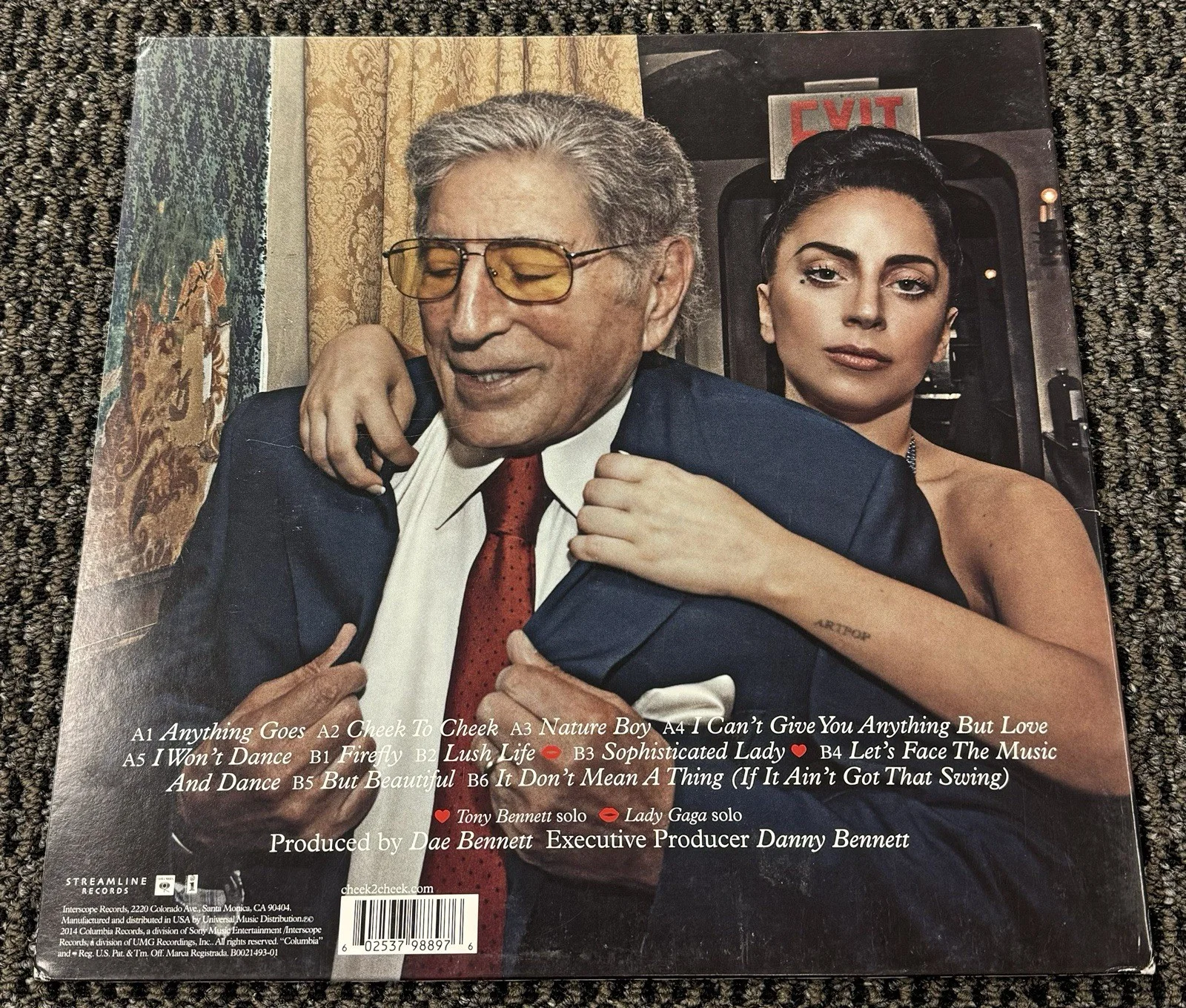 Tony Bennett Signed Autograph Cheek To Cheek Album Vinyl PSA/DNA Authentic, изображение 3