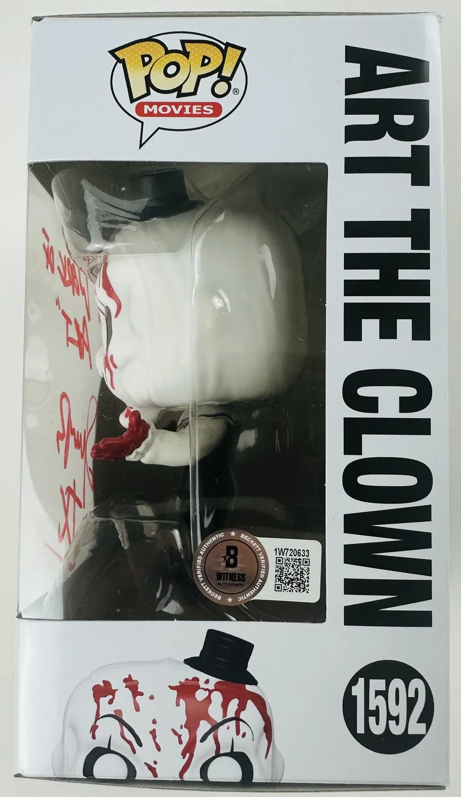 Spencer Charnas — Spencer Charnas signed Art the Clown Funko 1592 A Work of Art autograph BAS 633, изображение 2
