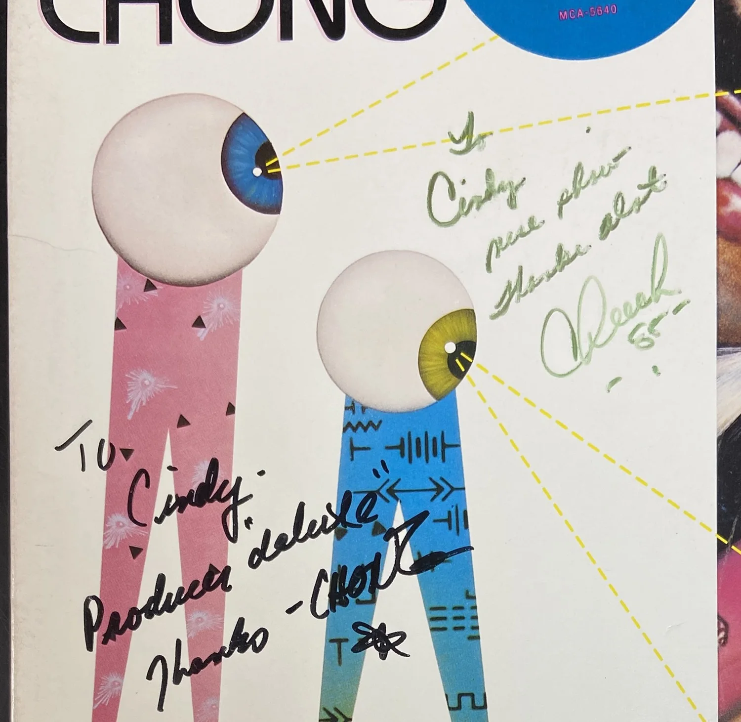 CHEECH & CHONG Get Out Of My Room Autographed Signed 1985 LP, image 2