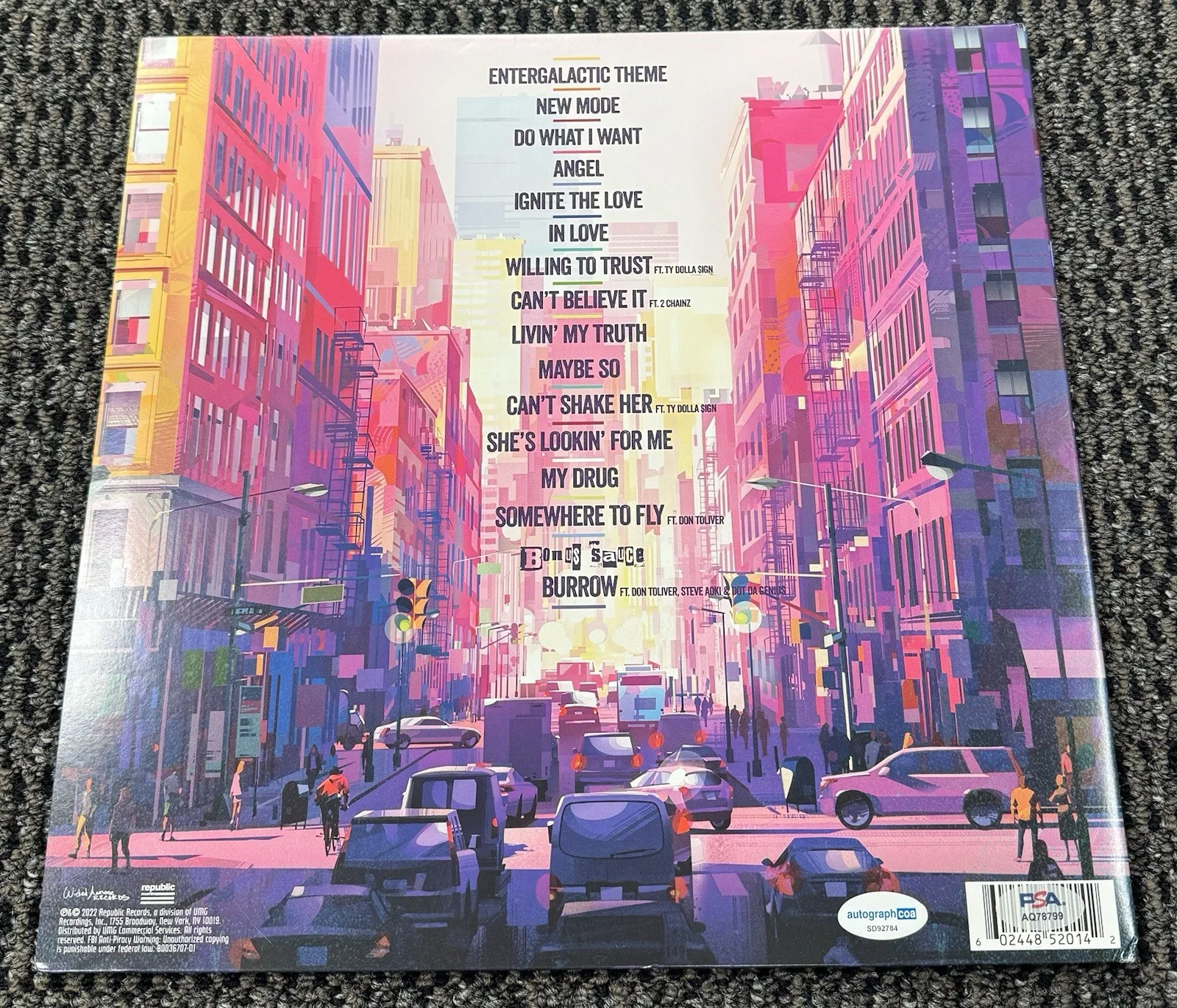 Kid Cudi Signed Autograph Entergalactic Vinyl Album Record LP PSA/DNA Authentic, image 2