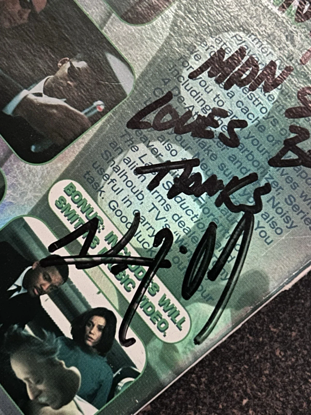 Men In Black VHS Tape Signed By Vincent D'Onofrio And Personalized Rare, изображение 2