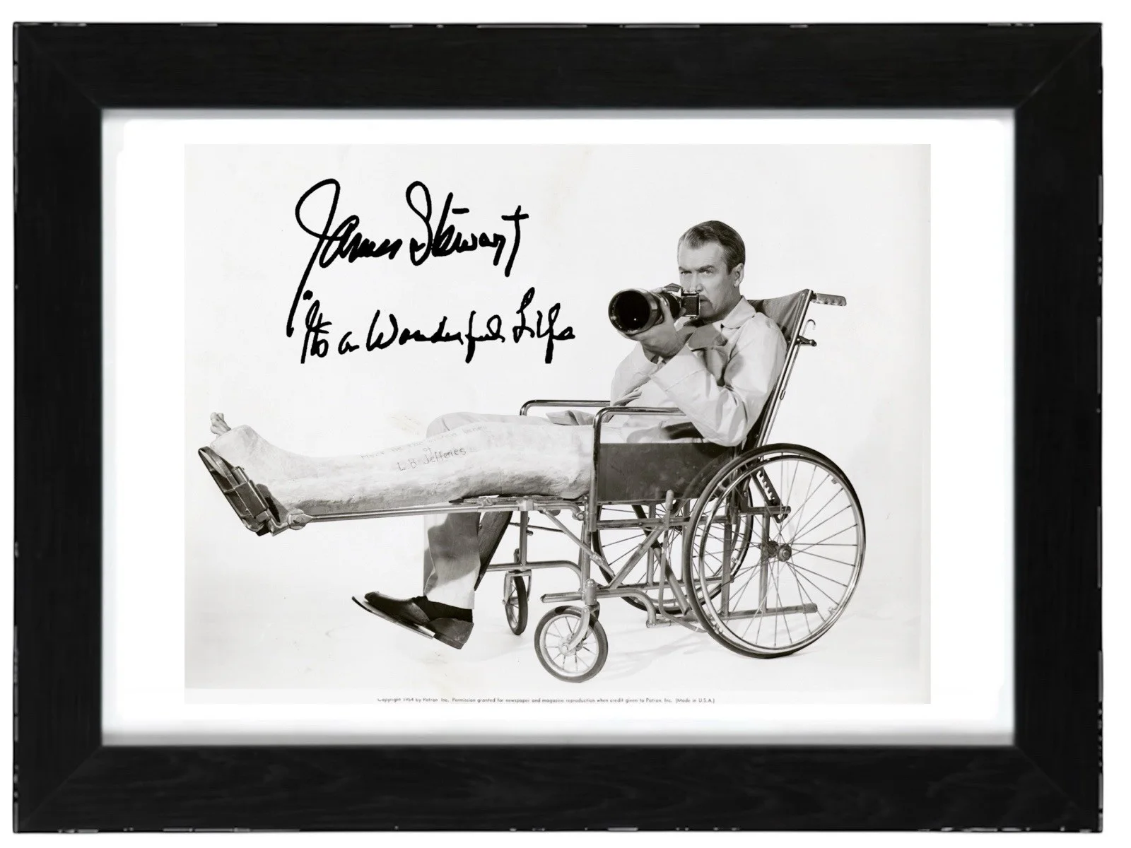 James Stewart Signed Autograph PHOTO Pre Print 6x4/A4/A4 Framed Rear Window, изображение 2