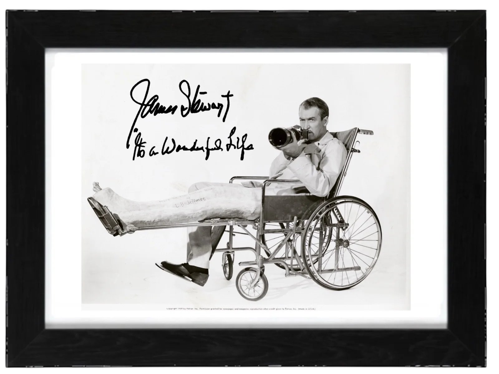 James Stewart Signed Autograph PHOTO Pre Print 6x4/A4/A4 Framed Rear Window, изображение 3