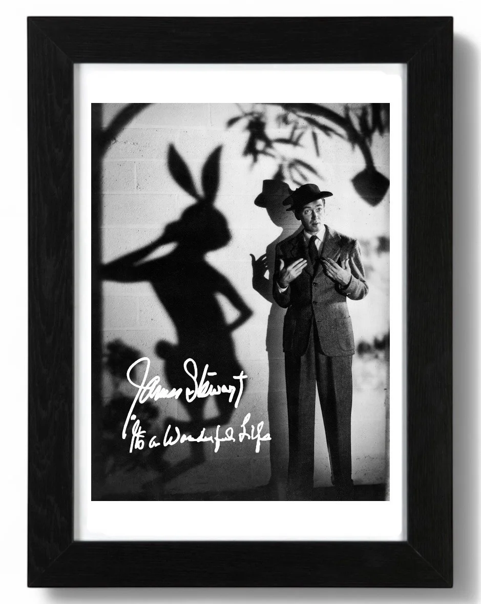 James Stewart Signed Autograph PHOTO Pre Print 6x4/A4/A4 Framed, изображение 2