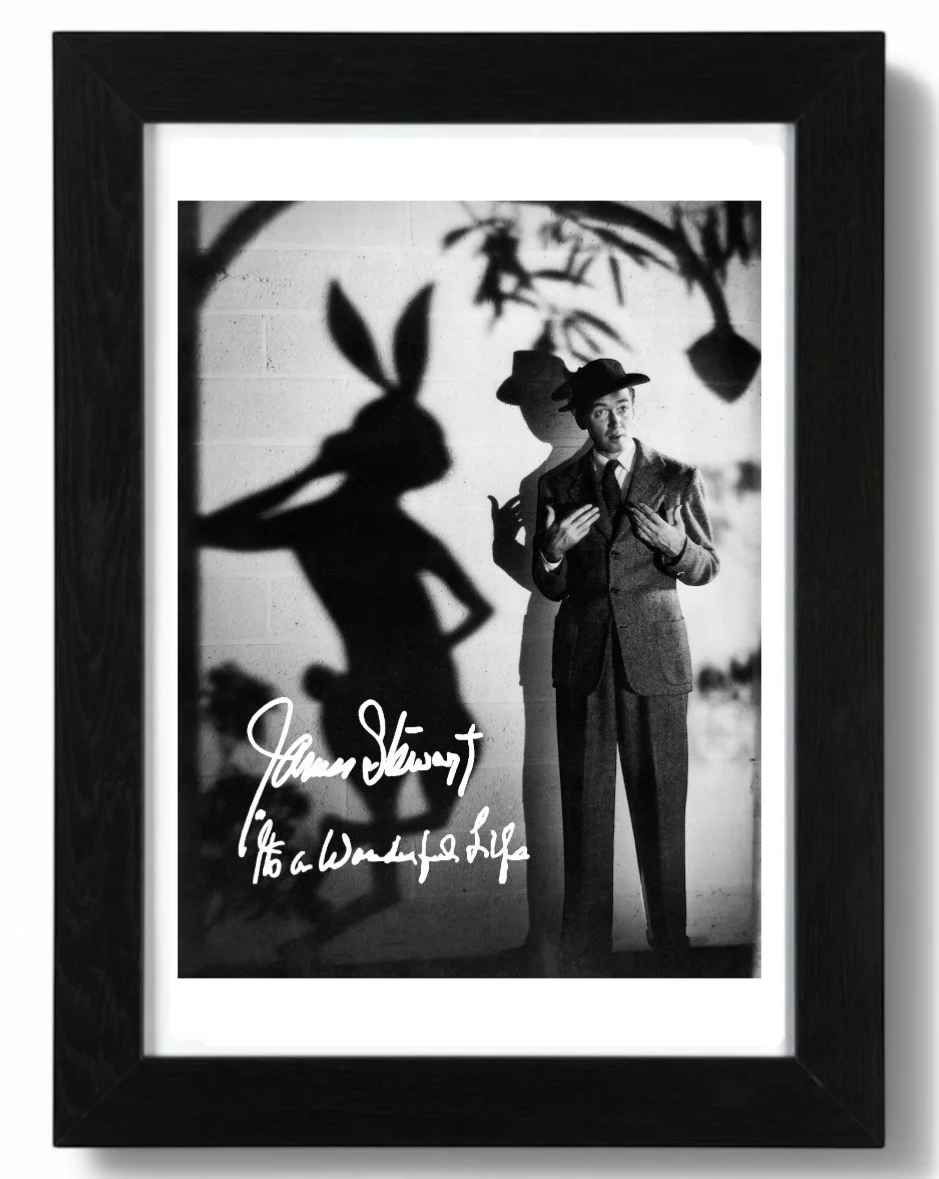 James Stewart Signed Autograph PHOTO Pre Print 6x4/A4/A4 Framed, изображение 3