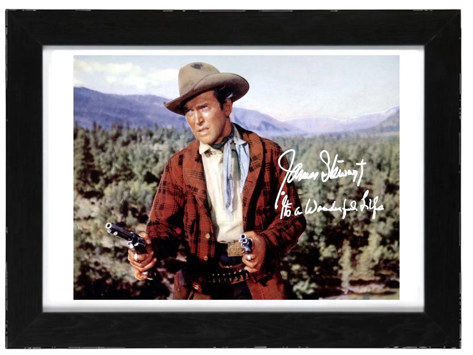James Stewart Signed Autograph PHOTO Pre Print 6x4/A4/A4 Framed The Naked Spur, изображение 3