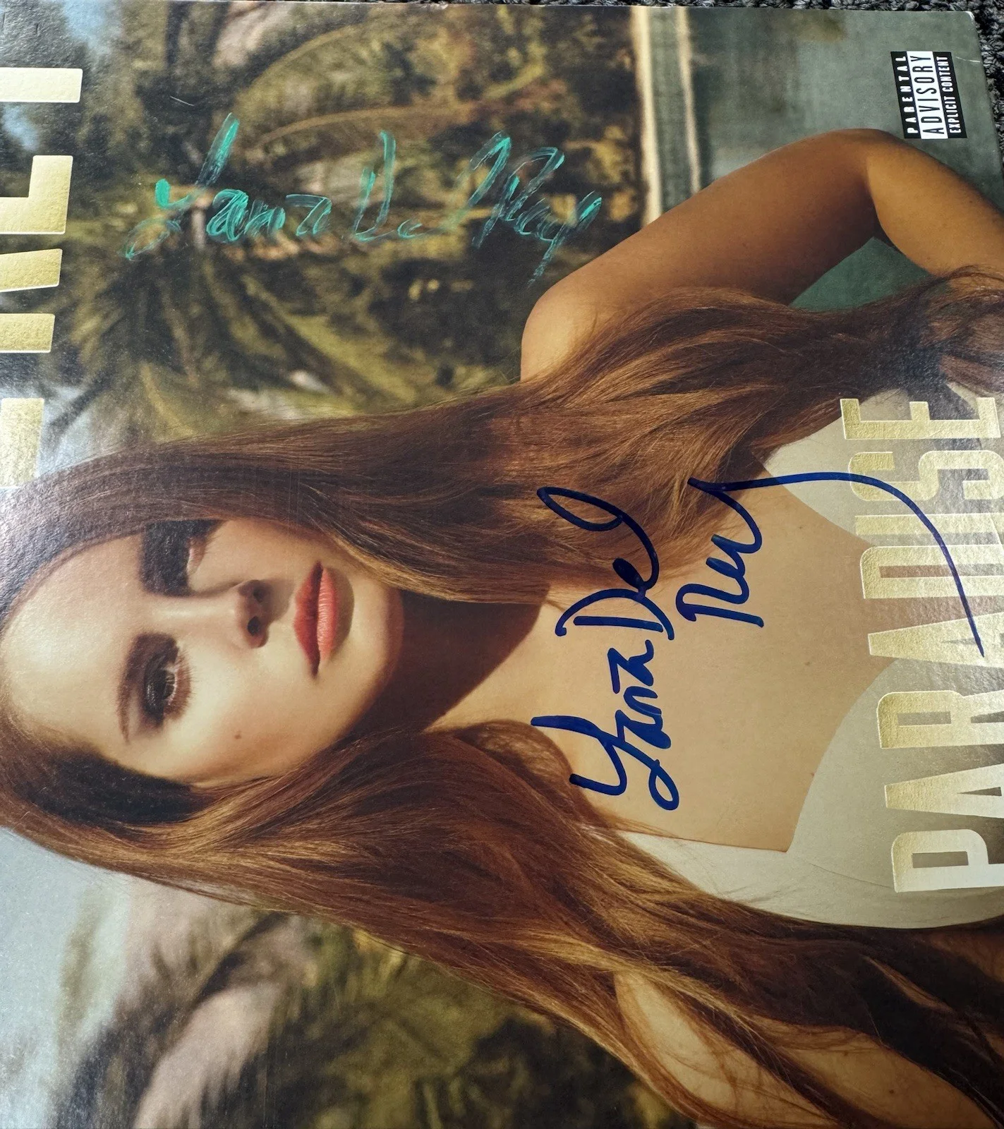 Lana Del Rey Twice Double Signed Autograph 2012 Paradise Album Vinyl PSA/DNA, изображение 2