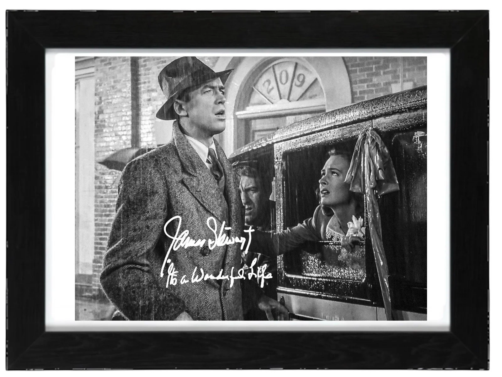 James Stewart Signed Autograph PHOTO Pre Print 6x4/A4/A4 Framed Wonderful Life, изображение 2