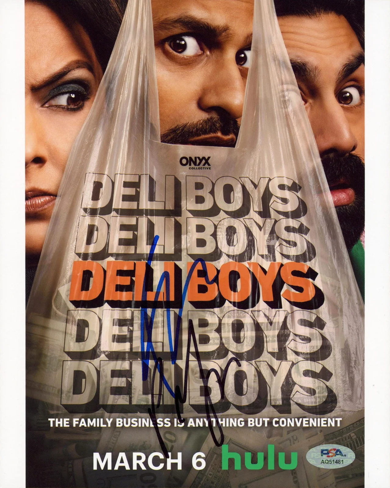 Asif Ali & Poorna Jagannathan — Asif Ali & Poorna Jagannathan Deli Boys Authentic Signed 8x10 Photo PSA #AQ51481