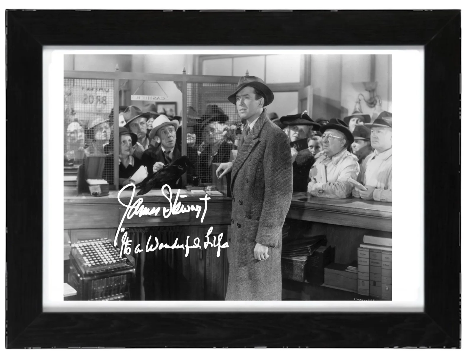 James Stewart Signed Autograph PHOTO Pre Print 6x4/A4/A4 Framed Wonderful Life, изображение 3