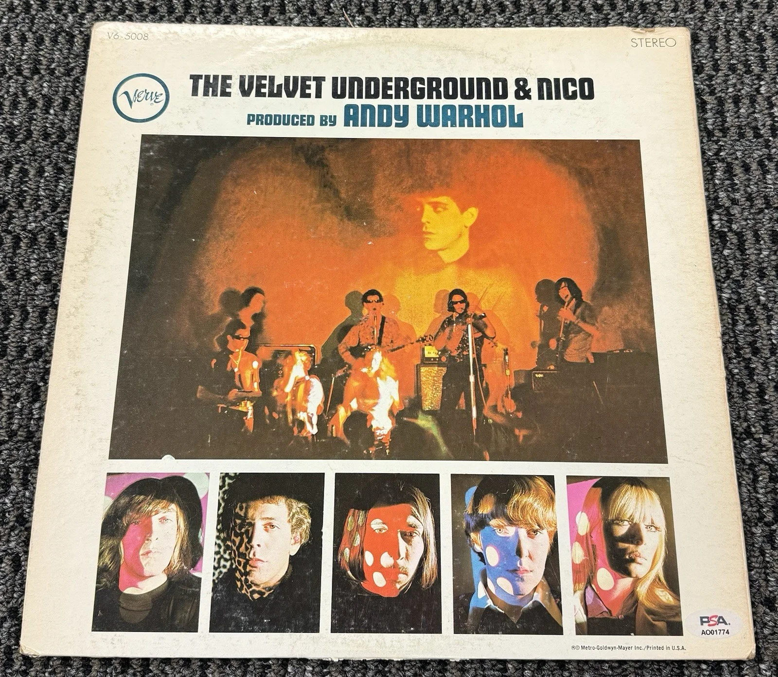 Andy Warhol Signed Autograph The Velvet Underground & Nico Album Vinyl PSA/DNA, изображение 2