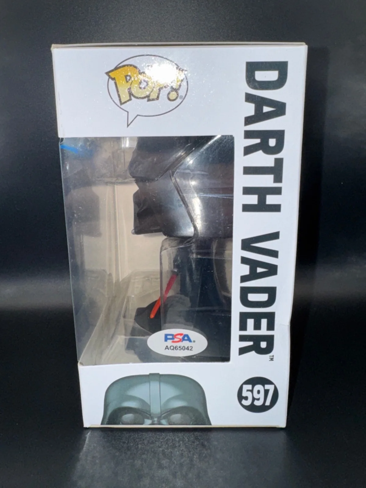 HAYDEN CHRISTENSEN — HAYDEN CHRISTENSEN signed DARTH VADER FUNKO POP FIGURE #597 w/ COA PSA AQ65042, изображение 3