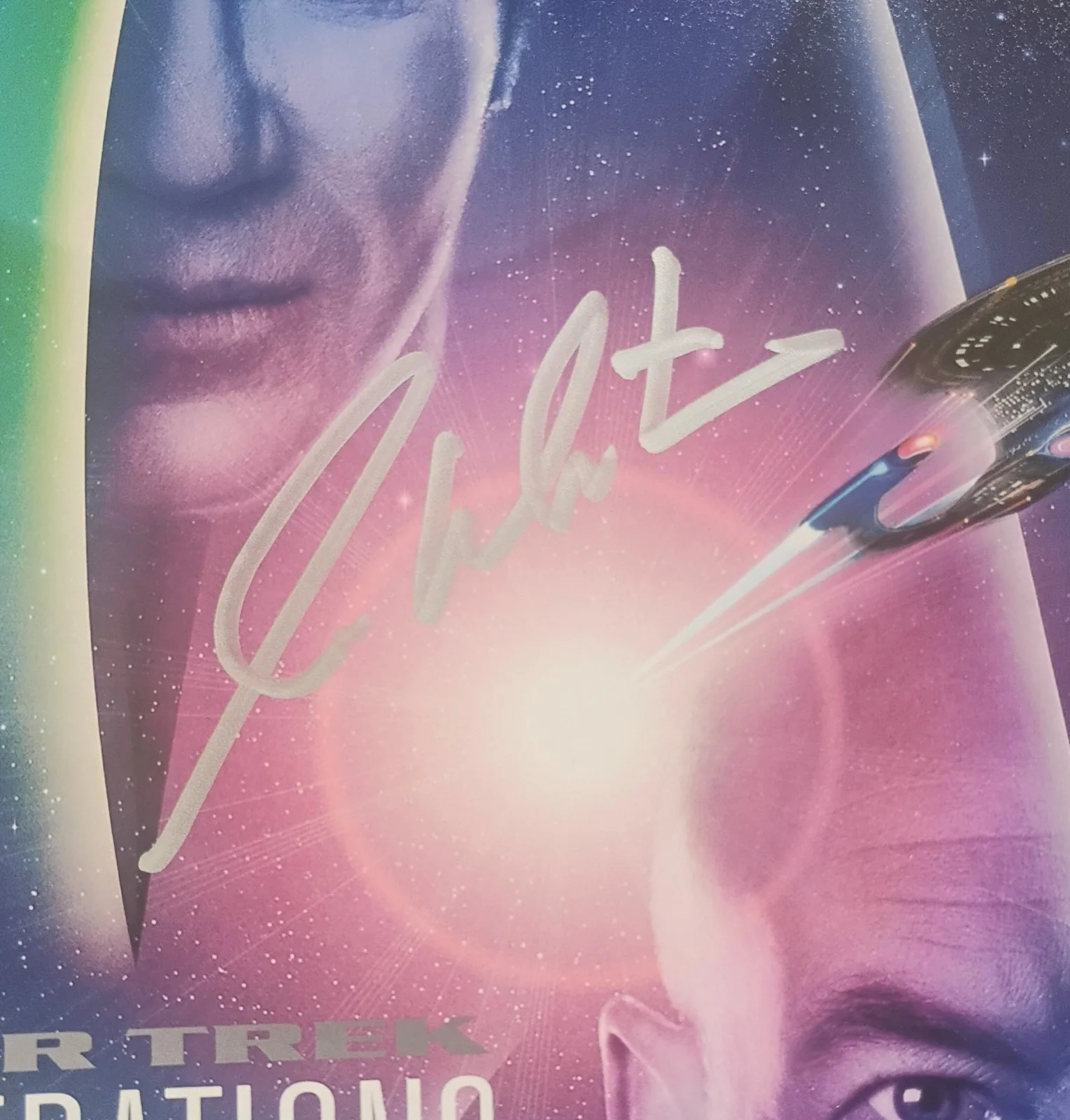 William Shatner Patrick Stewart Hand Signed Photo JSA COA Star Trek Generations, image 3