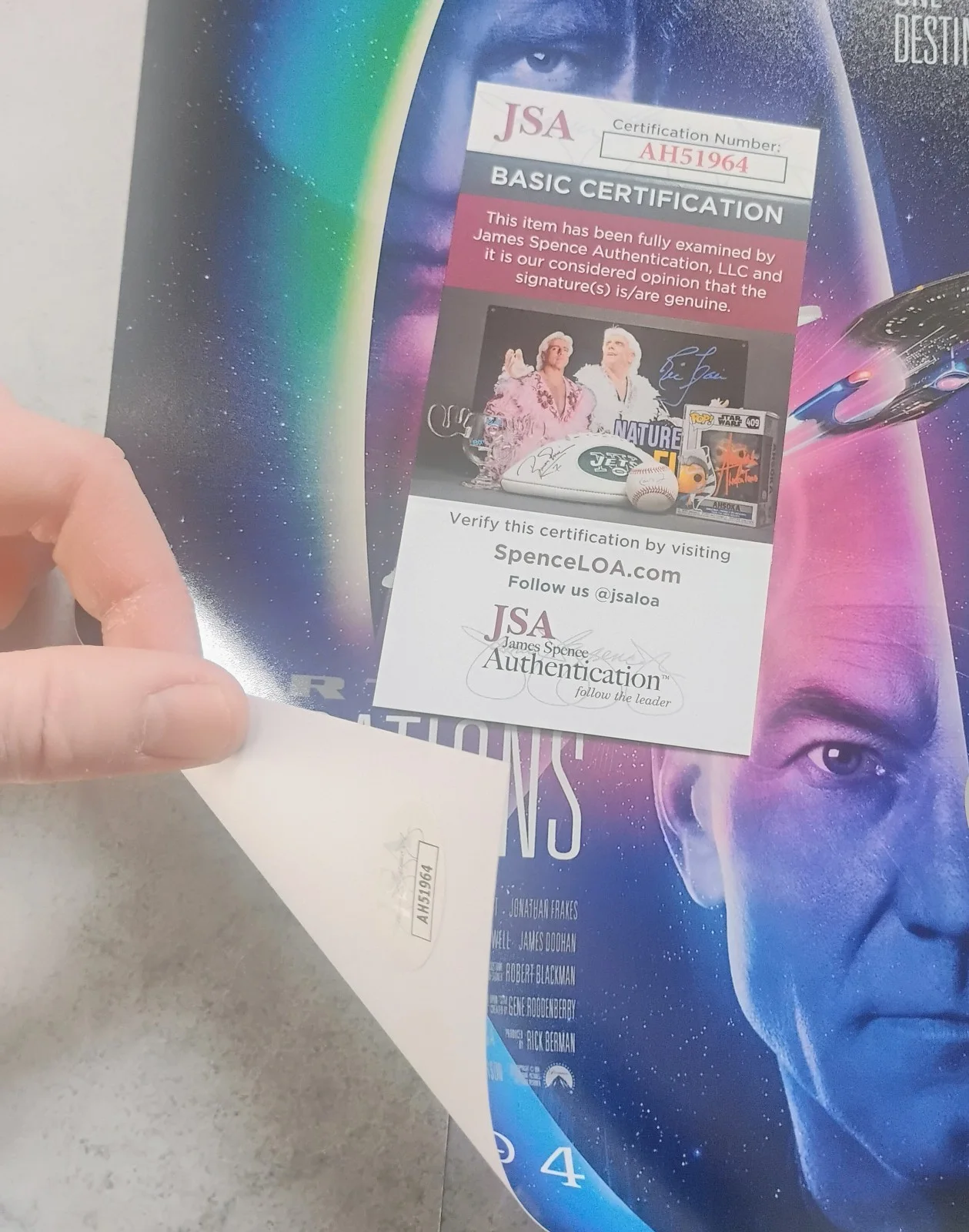 William Shatner Patrick Stewart Hand Signed Photo JSA COA Star Trek Generations, image 4