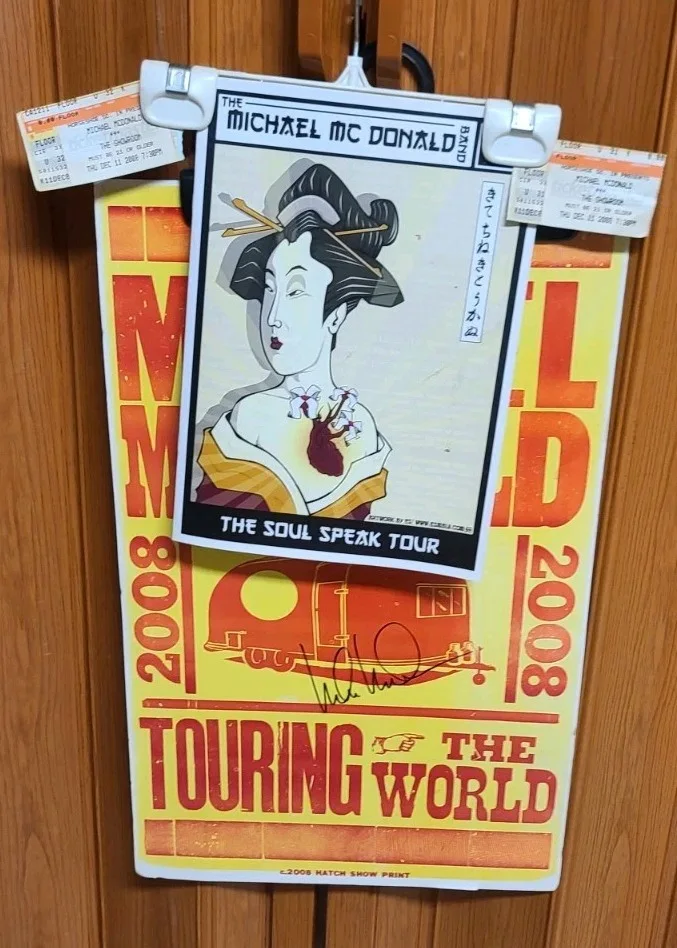 Michael McDonald 2008 Soul Speak Tour Hatch Poster Book & Stub Autographed Rare, изображение 2