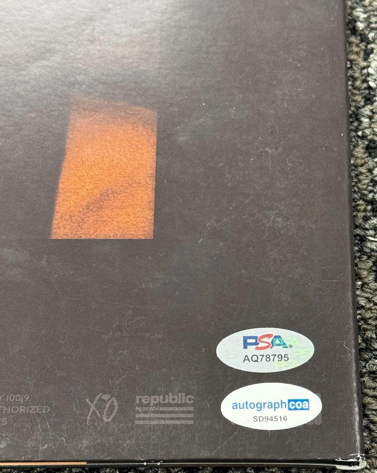 The Weeknd Signed Autograph Hurry Up Tomorrrow Album Vinyl PSA/DNA Authenticated, изображение 3