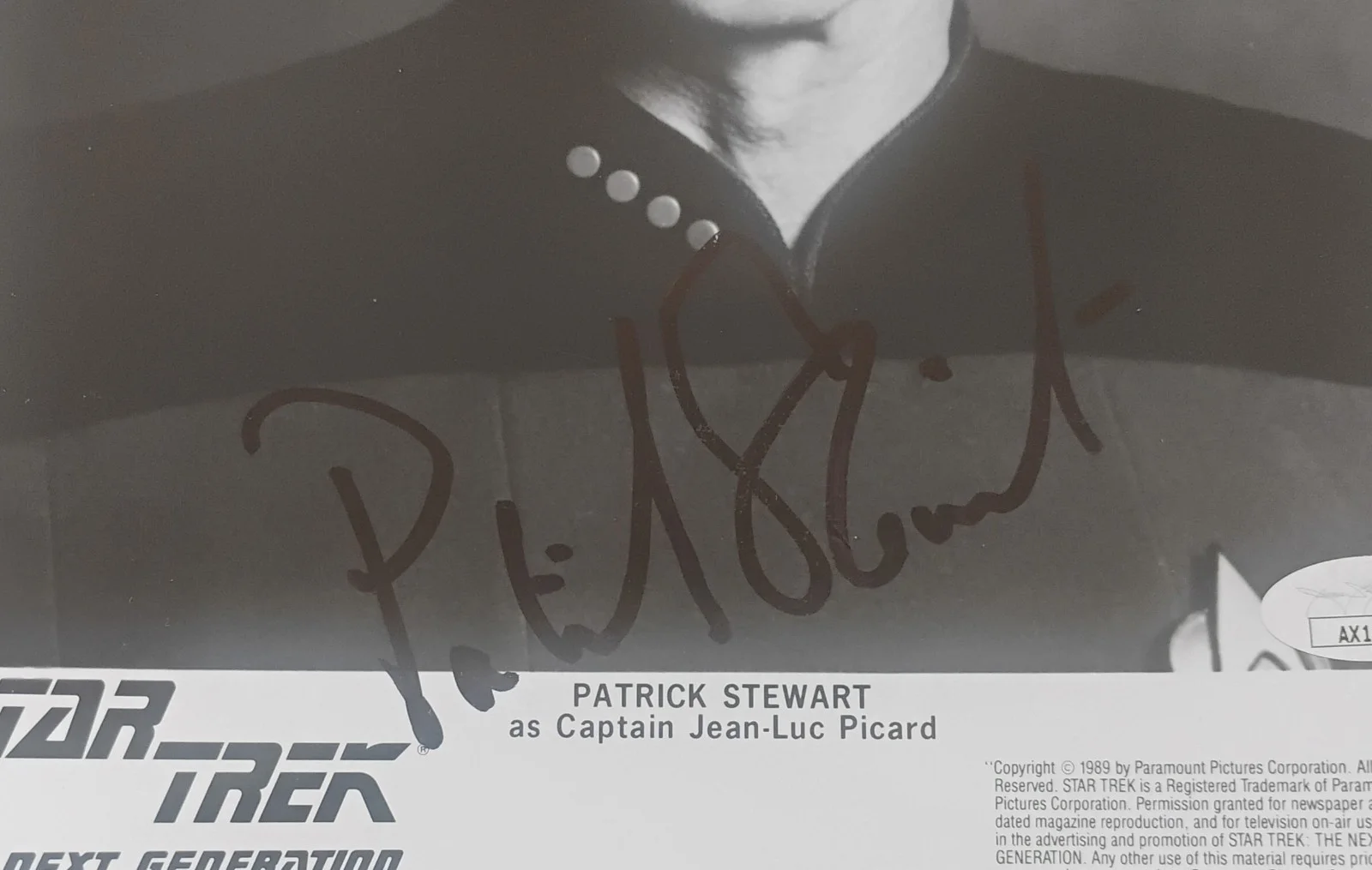 Patrick Stewart Hand Signed Autograph 8x10 Photo JSA COA Star Trek, image 2