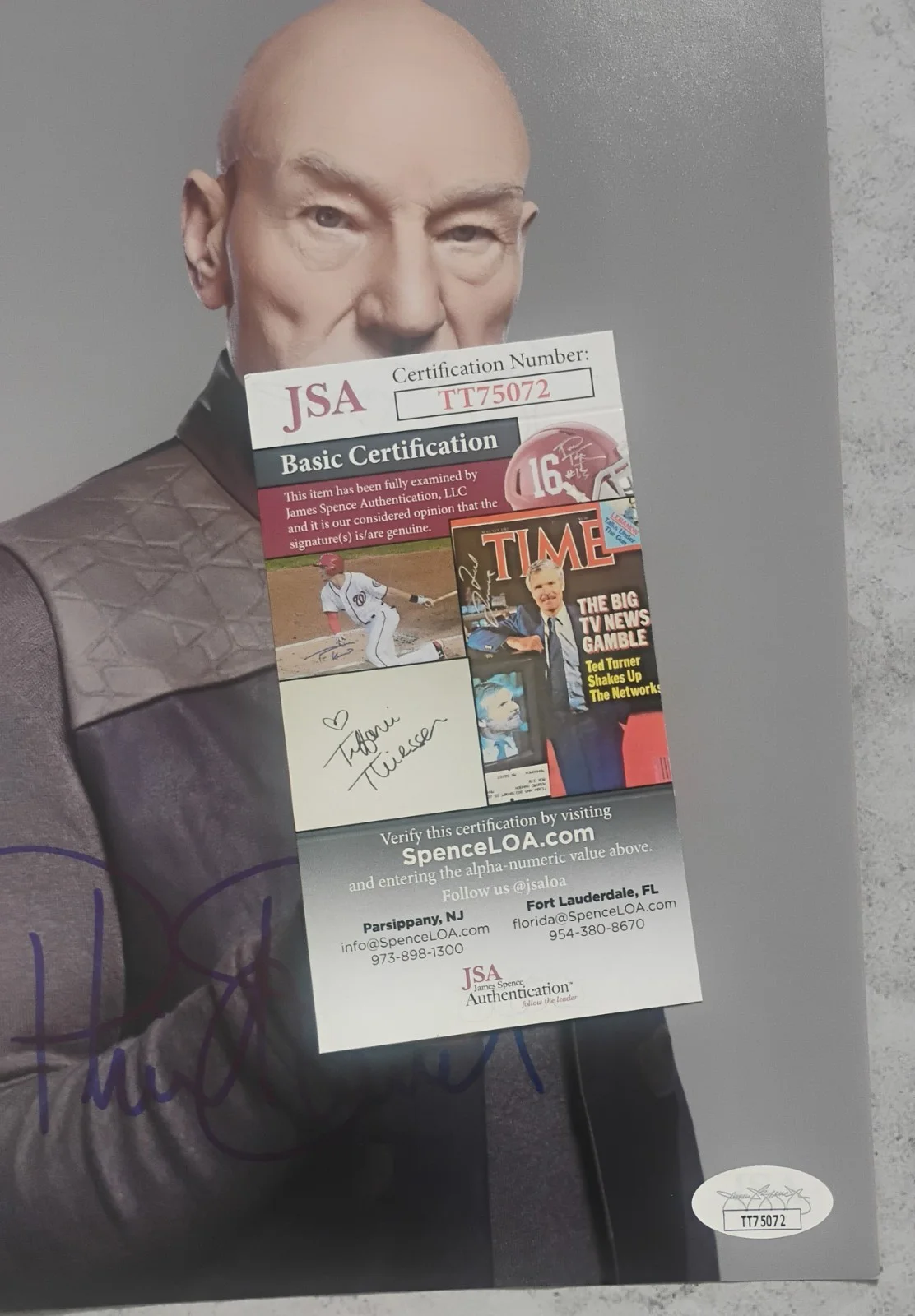 Patrick Stewart Hand Signed Autograph 8x10 Photo JSA COA Star Trek, изображение 3