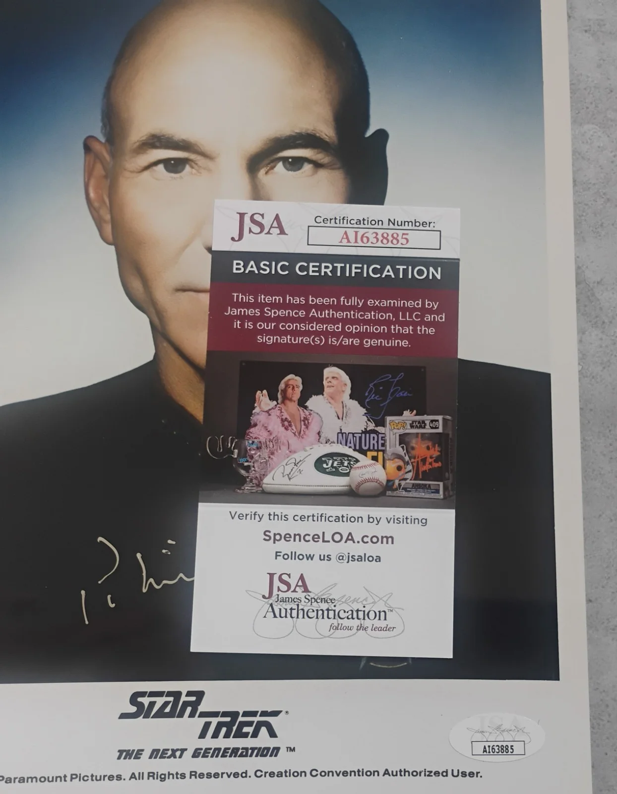Patrick Stewart Hand Signed Autograph 8x10 Photo JSA COA Star Trek, изображение 3