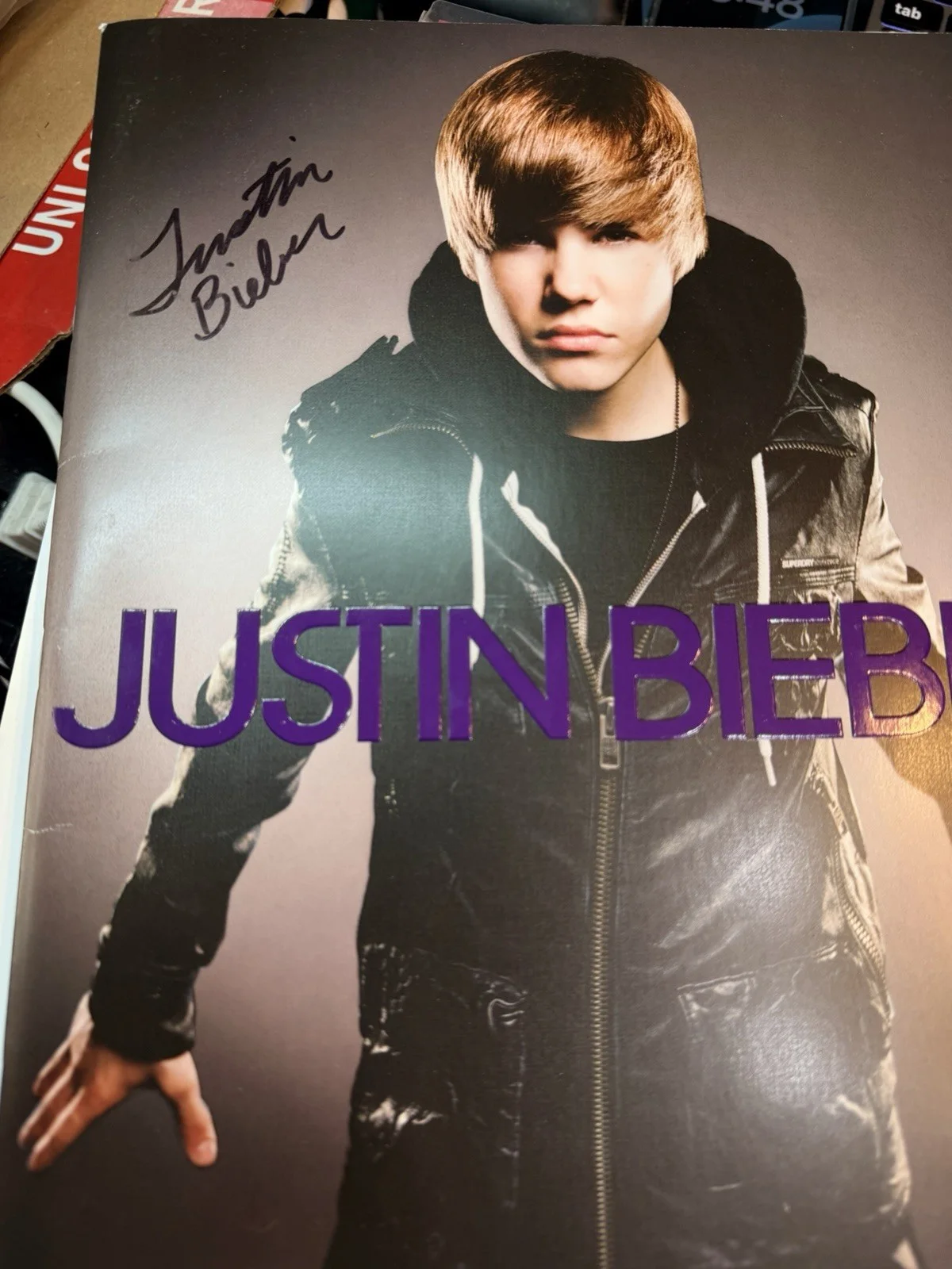 2 Justin Bieber Autographed Signed Tour Book Programs Epperson COA Full Name!!, image 5