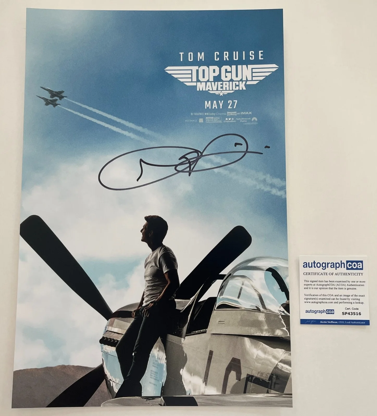 JOSEPH KOSINSKI SIGNED TOP GUN MAVERICK 12x18 PHOTO w/EXACT VIDEO PROOF & COA, image 3