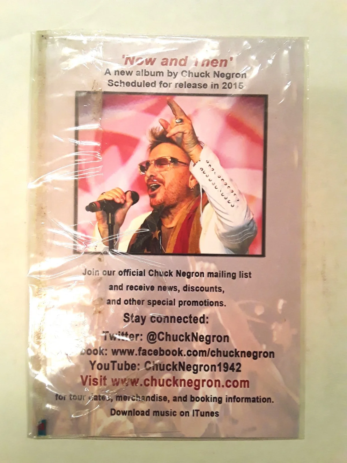 Chuck Negron "Now & Then" Promo CD Card Signed By Chuck VG+ Used 3 Dog Night, изображение 2