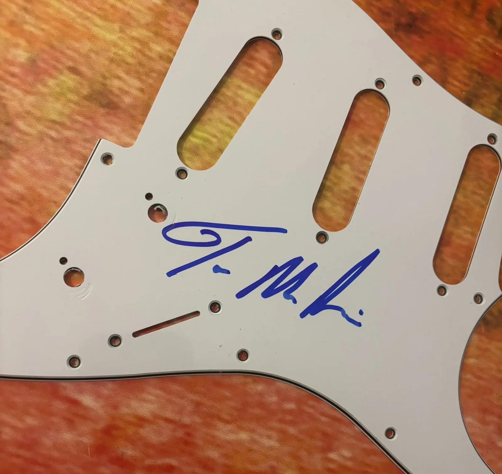 GFA G3 Band Guitarist * TONY MacALPINE * Signed Electric Pickguard PROOF COA, image 3