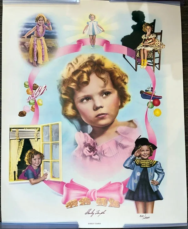 Shirley Temple — Shirley Temple Autograph Signed Vintage 24x30 Limited Edition Poster 1978 COA
