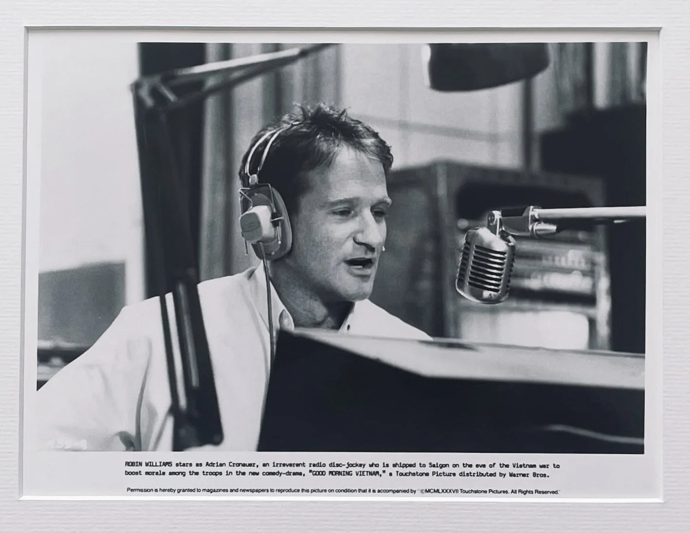 Good Morning, Vietnam Photo Original Framed 8X10 Inch B&W Press Publicity Still, изображение 3