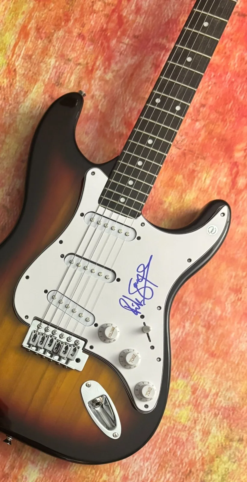 GFA Def Leppard Bassist * RICK SAVAGE * Signed Electric Guitar PROOF COA, image 2