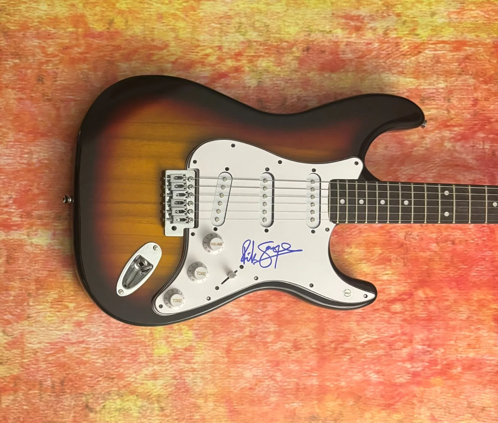 GFA Def Leppard Bassist * RICK SAVAGE * Signed Electric Guitar PROOF COA, image 4