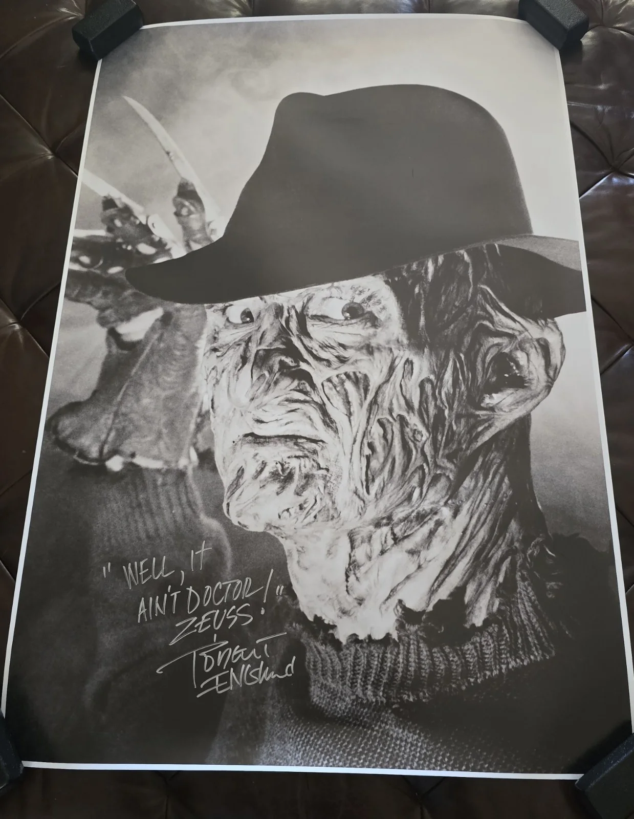 Robert Englund — Robert Englund ‘A Nightmare on Elm Street’ 36x24 ‘Freddy Krueger’ Inscribed Auto