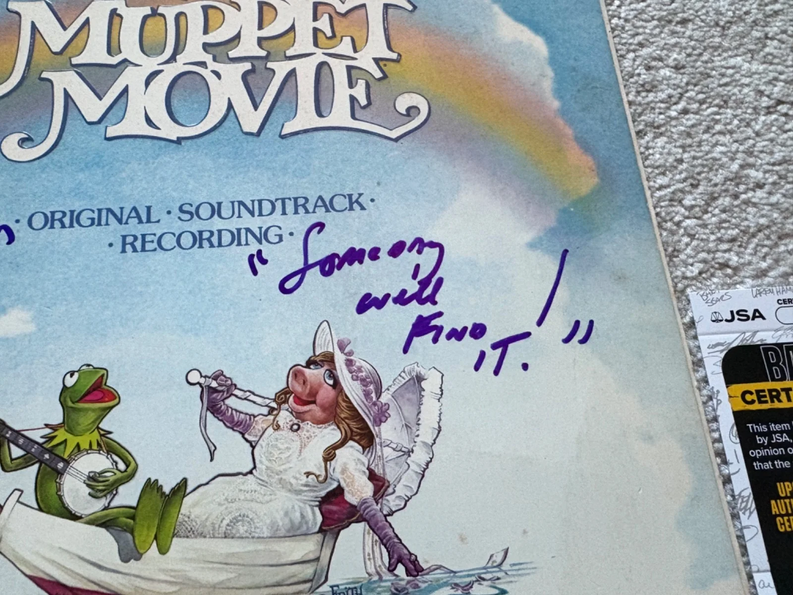 Paul Williams signed vinyl album exact proof JSA COA autograph Muppet Movie, изображение 4