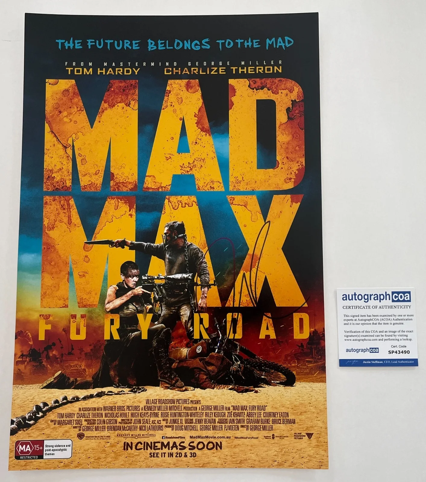 GEORGE MILLER SIGNED AUTOGRAPH MAD MAX FURY ROAD 12x18 PHOTO w/EXACT PROOF & COA, изображение 2