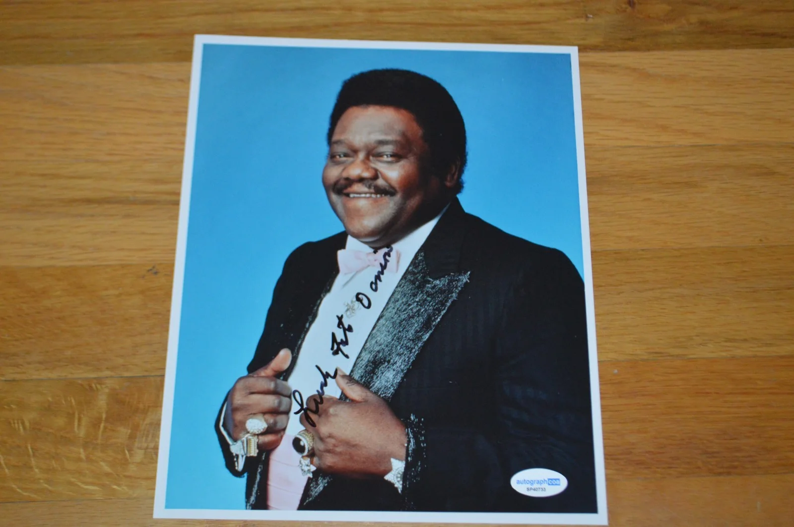 Fats Domino Autographed 8x10Color Photo with AUTOGRAPH COA, изображение 2