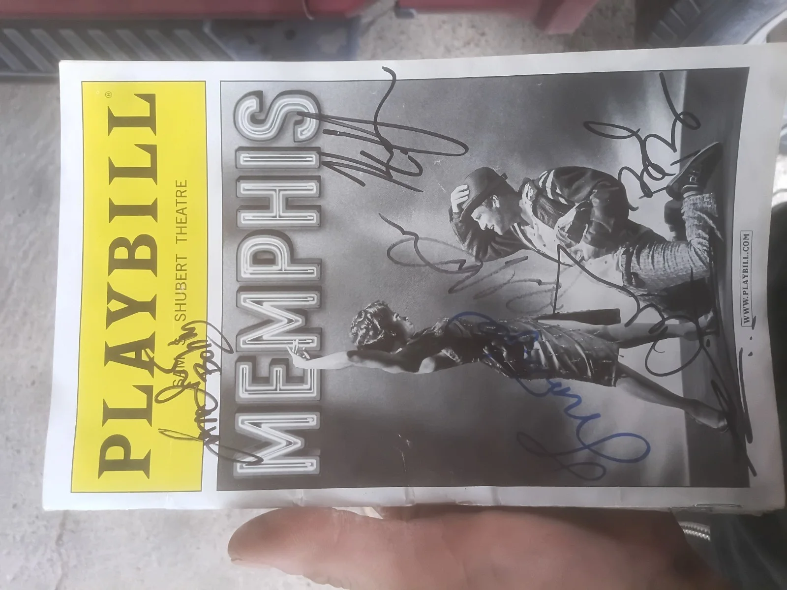 Signed Broadway Playbills Lot - Lend Me a Tenor, Memphis, Anastasia, Matilda, image 2