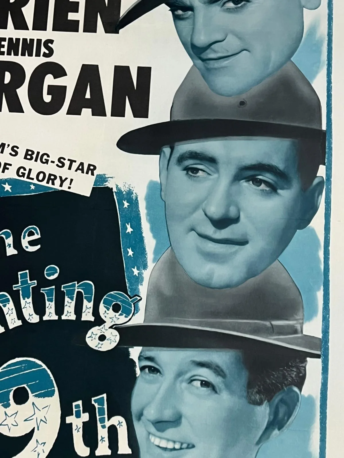 The Fighting 69th US 1 Sheet Original LINEN BACKED Film Poster 1948 RI, image 4