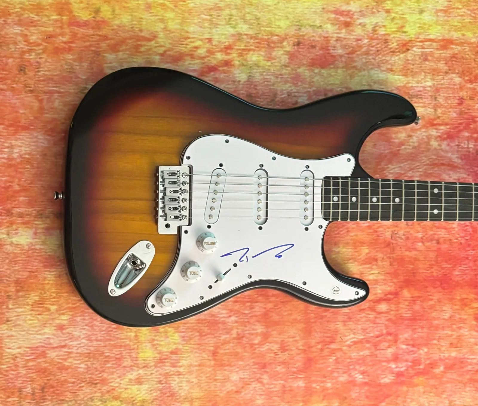 GFA Nickelback Rock Star * RYAN PEAKE * Signed Electric Guitar PROOF COA, image 4