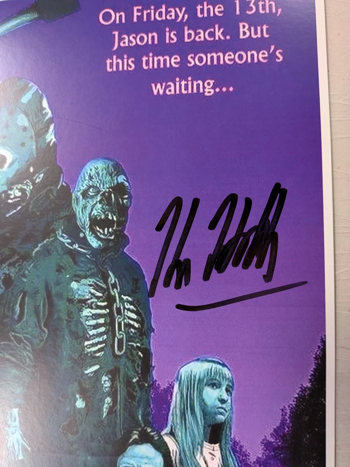 KANE HODDER Signed 11x17 PHOTO POSTER Jason New Blood Movie Voorhees JSA QR, изображение 2