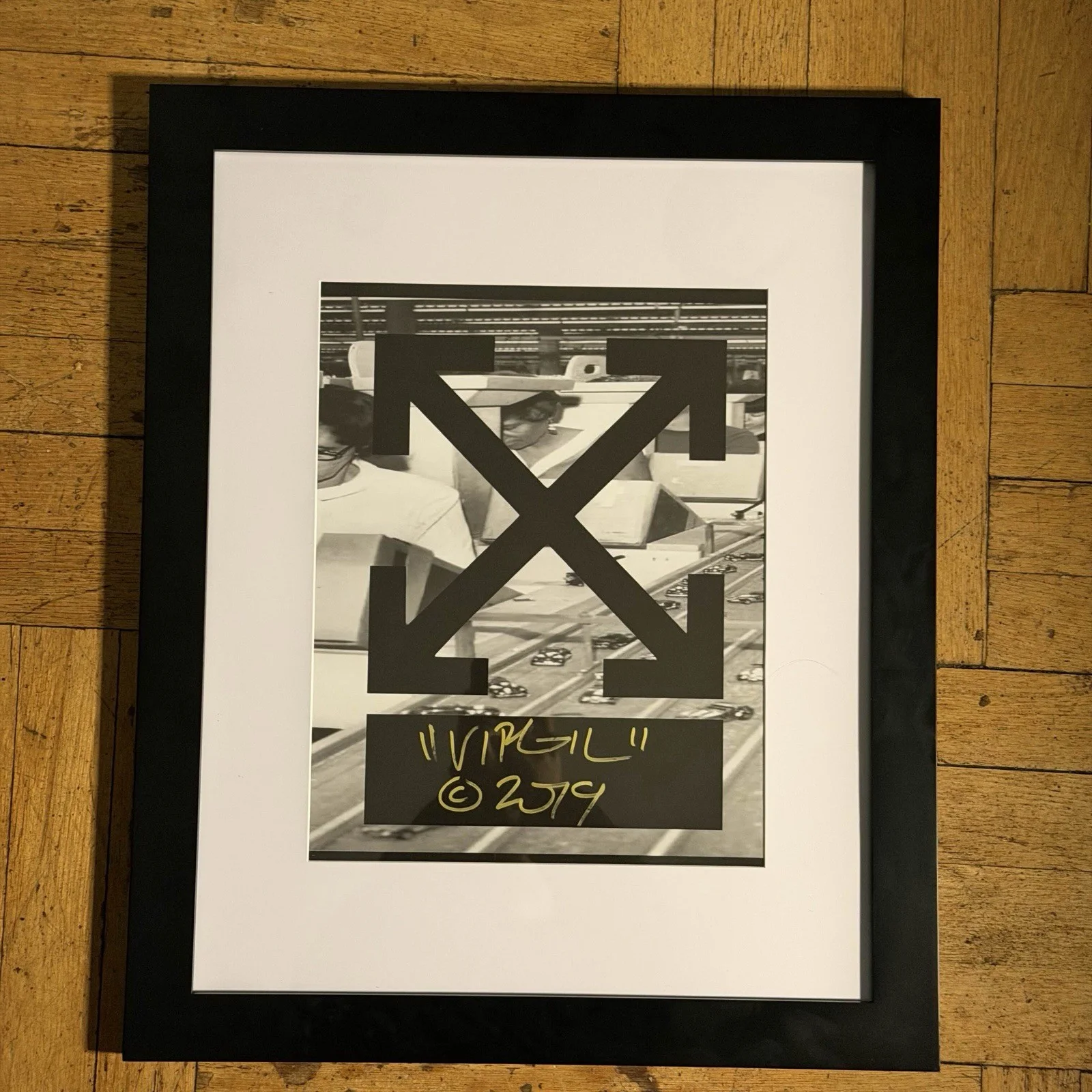 Virgil Abloh 2019 Off-White Original Artwork Signed Framed Autograph, image 5