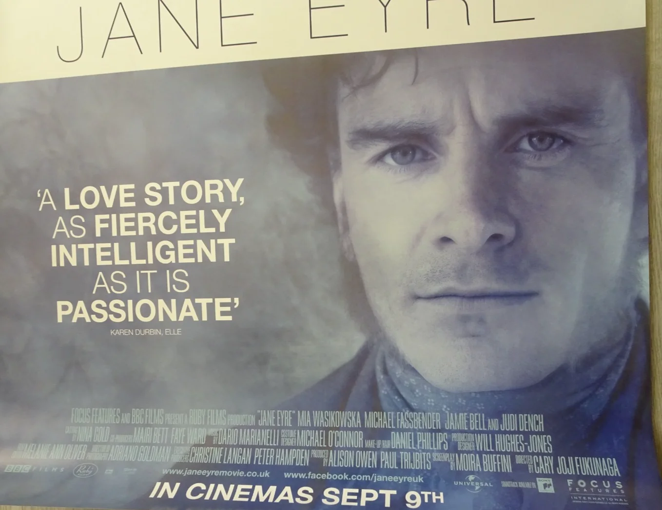 Jane Eyre Poster One Sheet Mia Wasikowska Michael Fassbender 2011, image 2