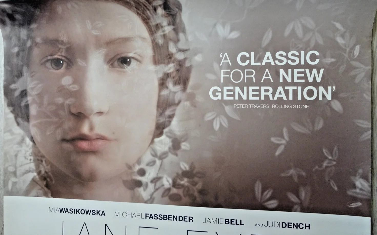 Jane Eyre Poster One Sheet Mia Wasikowska Michael Fassbender 2011, image 3