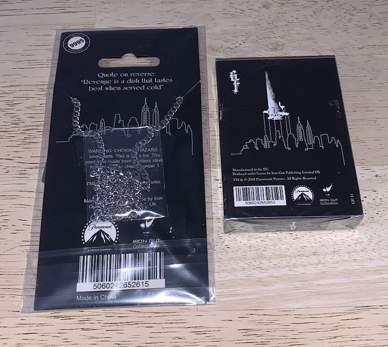 The Godfather Playing Cards And Metal Dogtag Fanattik Iron Gut, изображение 2