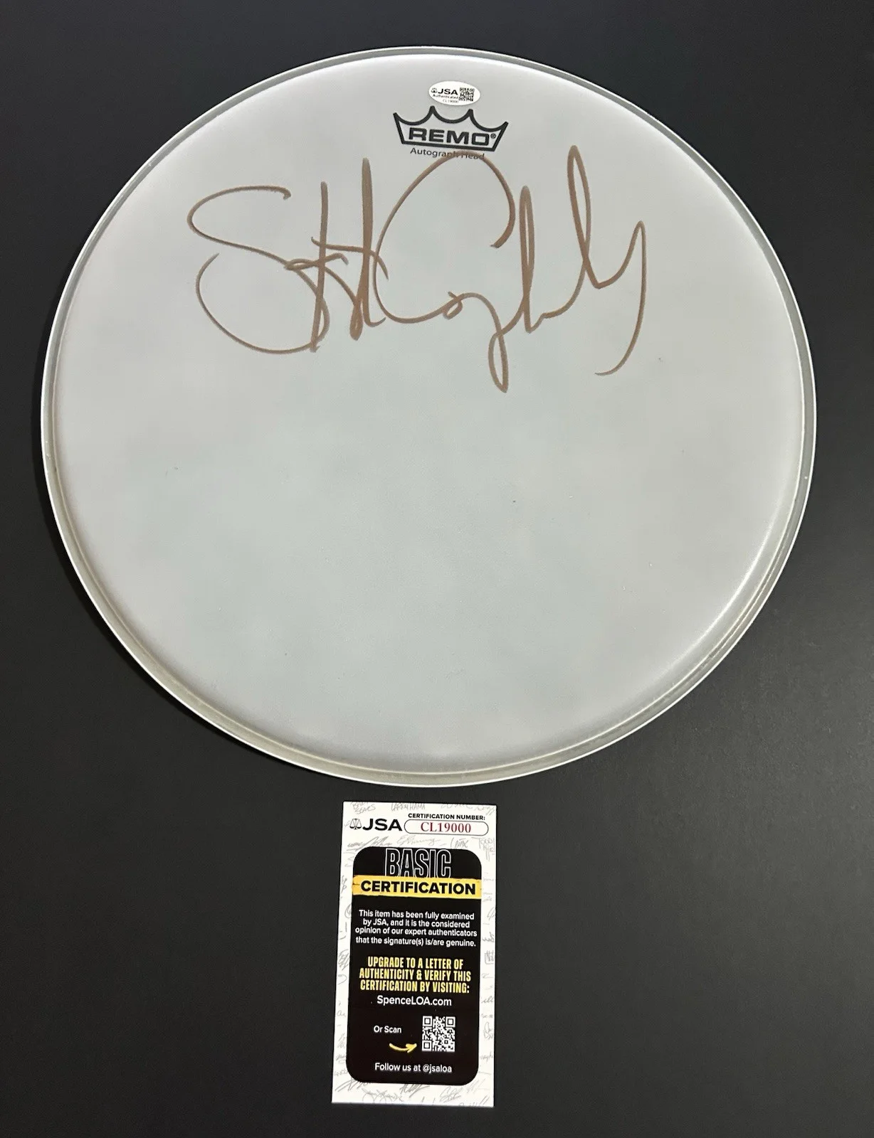 STEWART COPELAND Autograph Signed 14" REMO Drumhead THE POLICE **JSA COA**, изображение 4